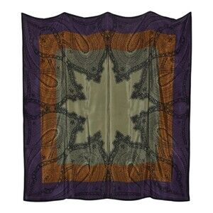 Christian Dior Dior Vintage Paisley Scarf/Muffler, Khaki Green, Purple, Brown...